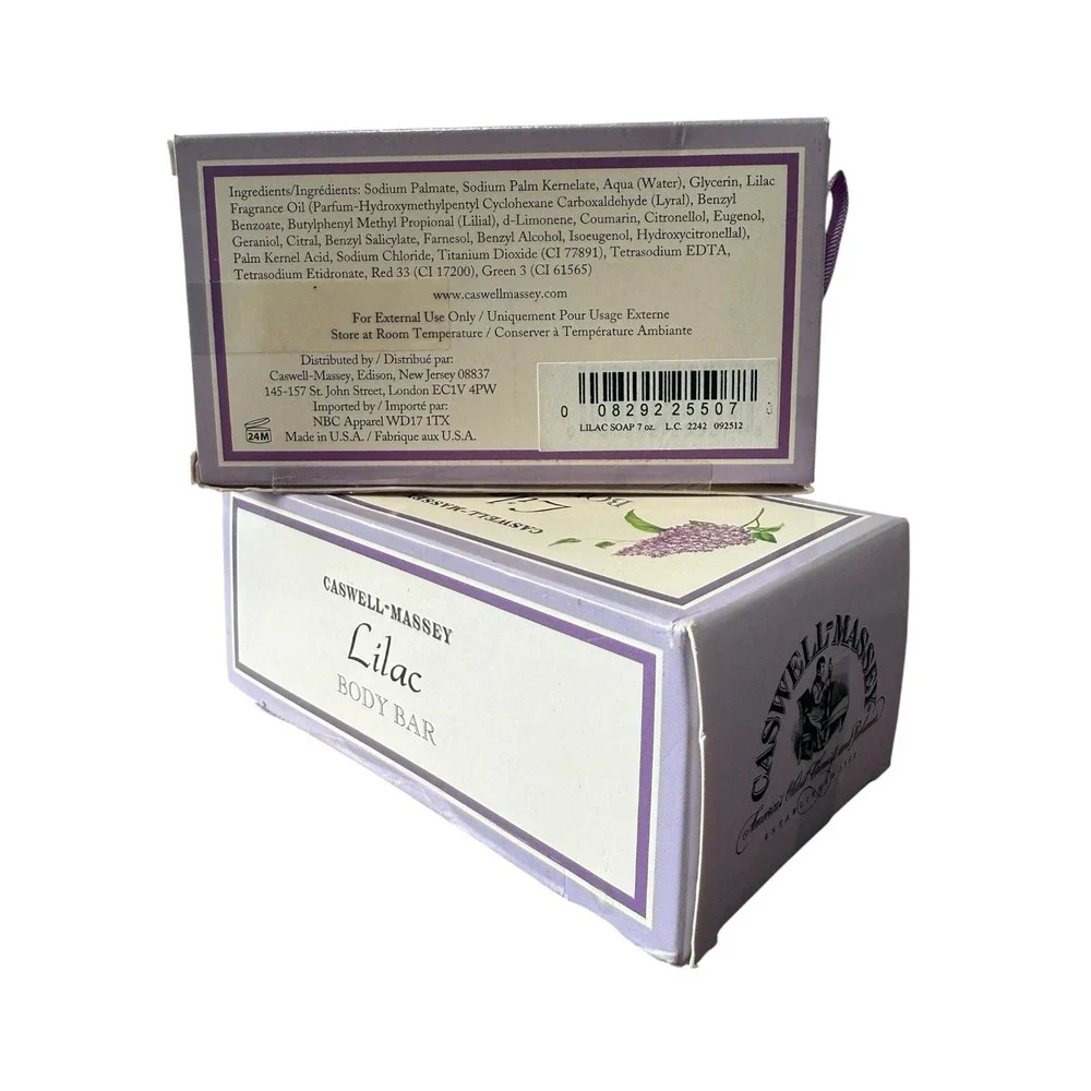 Caswell Massey lilac Body Bar Soap 7oz Lot Of‎ 2 Discontinued HTF